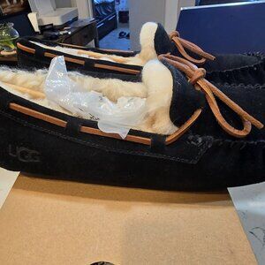 GG Dakota Black Suede Fur Slippers Womens SIZE 7 NEW STYLE 1107949-BLK